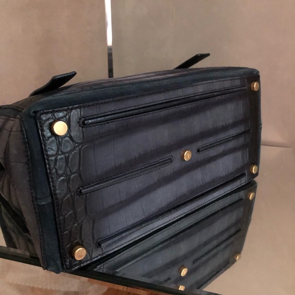 YSL muse two croc embossed nubuck bag - Picture 11 of 13